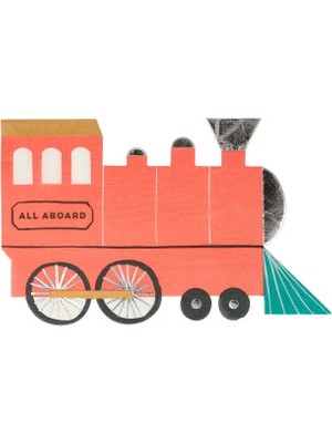 Meri Meri - Train Napkin - Tren Peçete - 16'lı
