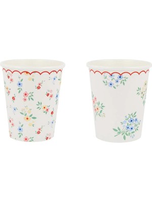 Meri Meri - Ditsy Posy Çiçekli Bardaklar - 8 Adet