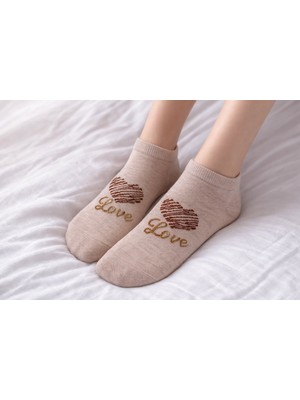 Gigi Giyim Love Yazılı Kadın Patik Çorap