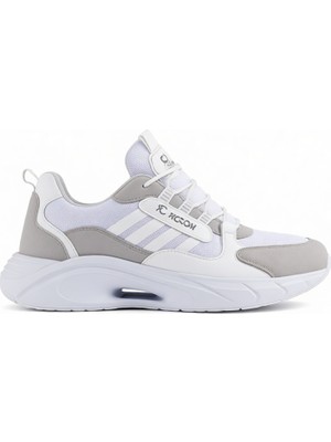 Riccon Torrine Unisex Sneaker Kadın Beyaz Triko Malzeme Düz Taban Günlük Kullanım İçin Rahat Tasarım