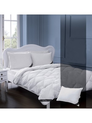 Pierre Cardin Tek Kişilik Microfiber Yorgan Seti Beyaz Pamuk Kumaş 155 x 215 cm Antibakteriyel Özellik