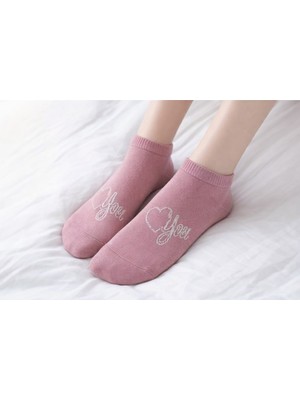 Gigi Giyim Love Yazılı Kadın Patik Çorap