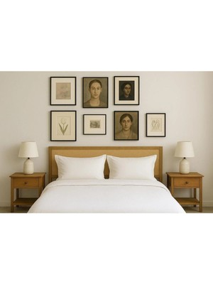 Pinoxi 180CM Ahşap Çerçeveli File Kumaş Ayaklı Yatak Başlığı Genişlik 180 cm