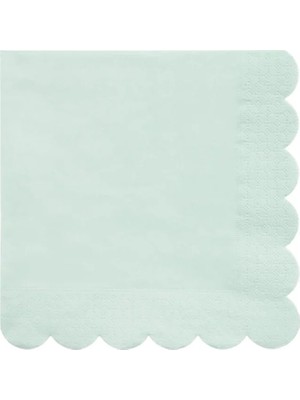 Meri Meri - Pale Mint Large Napkin - Soluk Nane Yeşili Peçeteler - 20LI