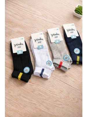 Balgüneş 4'lü Erkek Çocuk Renkli Doğal Pamuk Patik Çorap