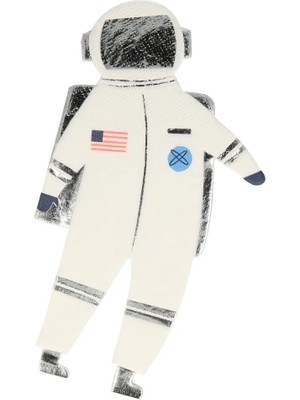 Meri Meri - Spaceman Napkins - Astronot Peçeteler - 16'lı