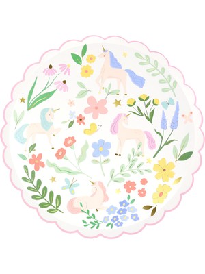 Meri Meri - Unicorn Tabak - L - 8 Adet