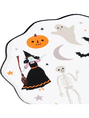 Meri Meri - Happy Halloween Tabaklar - L - 8 Adet