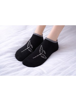 Gigi Giyim Kanat Işlemeli Kadın Patik Çorap