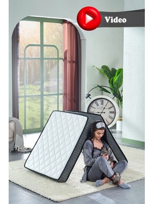 Bera Yatak Deluxe Gri 80x190 Süngerli Katlanır Yatak, Yer Yatağı, Misafir Yatağı, Kamp Yatağı, Sünger Yatak 13-14 Cm