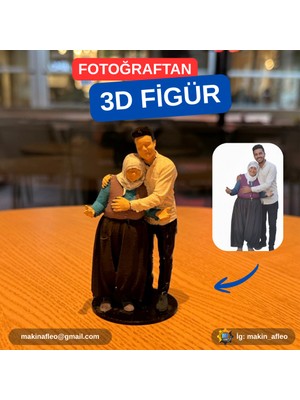 Makinafleo Kişiye Özel Ana & Evladı 3D Figürü