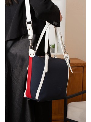 Orijinal Just Polo 3 Bölmeli Geniş Askılı Kadın Omuz Çantası Büyük Boy 43*30 cm 6037 Tomy