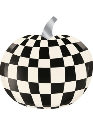 Meri Meri - Mod Pattern Pumpkin Plates - Modern Balkabağı Tabaklar (8'li)