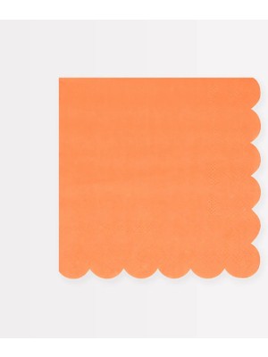 Meri Meri - Papaya Large Napkins - Papaya Rengi Peçeteler (L) (X16)