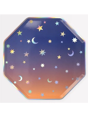 Meri Meri - Making Magic Star Dinner Plates - Make Magic Yıldızlı Tabaklar (L) (8'li)