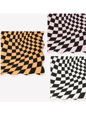 Meri Meri - Halloween Checker Large Napkins - Cadılar Bayramı Damalı Peçeteler (L) (16'lı)