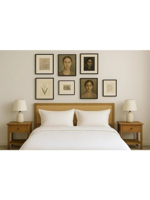 Pinoxi 90CM Ahşap Çerçeveli File Kumaş Ayaklı Yatak Başlığı Genişlik 90 cm