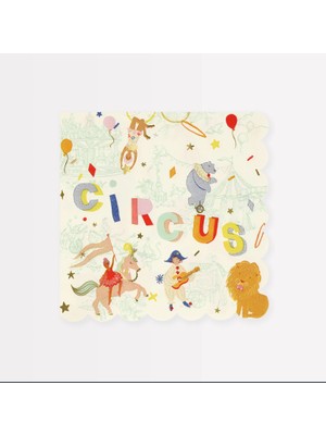 Meri Meri - Circus Large Napkins - Sirk Peçeteler (L) (X16)