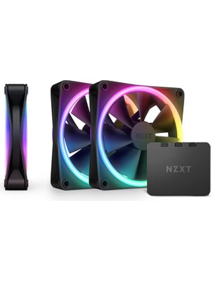 Leaf Shop F120 Rgb Duo Üçlü Paket - Rgb Kontrolörlü 3 x 120 mm Çift Taraflı Rgb Fanlar - 20 Ayrı Adreslenebilir LED - Dengeli Hava Akışı ve Statik Basınç - Akışkan Dinamik Rulman - Pwm - Siyah