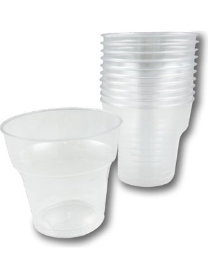 Leaf Shop Kristal Mika Ekstra Sert Plastik Bardak 180 cc -1.kalite. 100 Adet