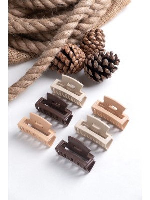 Leaf Shop 6'lı Renkli Küçük Xs Mandal Toka Seti, Kadın Çocuk Mandal Toka, Toka Organizer, Toka, Kız Çocuk Toka, Kadife Toka