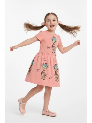 New Kids Baskılı Kız Çocuk Elbise