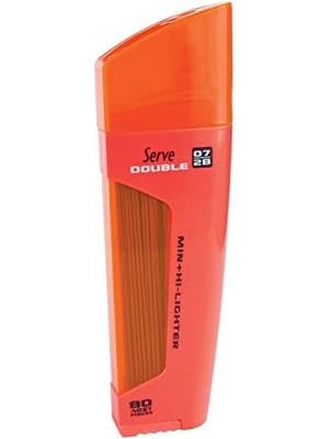 Leaf Shop Double 0.7 mm Min + Fosforlu Kalem Kırmızı