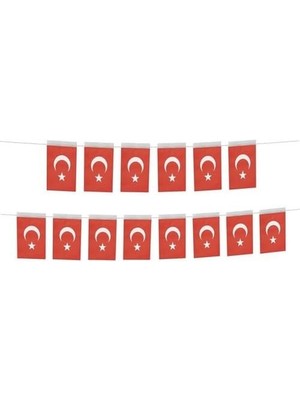 Leaf Shop Kağıt Bayrak Türk Bayrağı Ipli 50'li Büyük