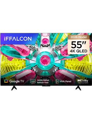 iFFALCON 55U75A 55'' 139 Ekran Uydu Alıcılı 4K Ultra HD Google QLED TV
