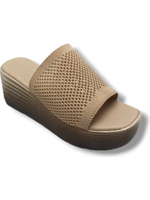 Efsun 3005-26 Triko Anatomik Dolgu Topuk Kadın Terlik