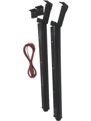 Leaf Shop Antrasit Balkon Kurutma Askıs Kare Korkuluk 60X25