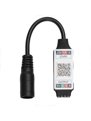 Leaf Shop Şerit LED Kontrol Cihazları - Bluetooth, Sese ve Müziğe Duyarlı, 24 Tuşlu - 6 Amper, 10 Metreye Kadar Rgb Şerit LED Çalıştırır (1, Bluetooth Kontrol Cihazı)