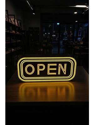 MEKTrend Open / Açık Tasarımlı Dekoratif Aydınlatma Sarı-Siyah (25X12CM)