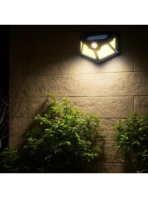 Leaf Shop Harekete Sensörlü Solar Enerjili Işık Bahçe Işıklandırmak Için Lamba Dış Mekan Için Uygun Güneş Enerjili Aydınlatma Piknik Kamp Tatil Için Bahçe, Havuz Kenarı Aydınlatması BK-100B Cob