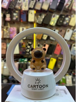 TeknoBeyza • Dekoratif Ayıcık Figürlü LED Gece Lambası - Şarjlı ve Taşınabilir Çocuk Odası Aydınlatması