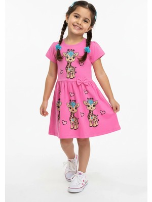 New Kids Baskılı Kız Çocuk Elbise