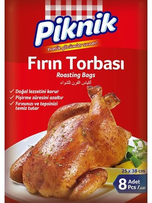 Leaf Shop Gıda Ambalaj Yanmaz Fırın Torbası Zarf 8 Adet 1397