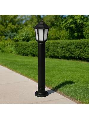 Leaf Shop Klas Bahçe Aydınlatma Lambası | 90 cm Uzun Direkli Dış Mekan Yol Apliği | E27 Duylu, IP54 Su Geçirmez, 220V, Siyah | Yerli Üretim Bahçe Lambası (Ampul Hariç)