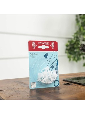 Leaf Shop Casa Perde Stopu - Beyaz Renk 12 Adet