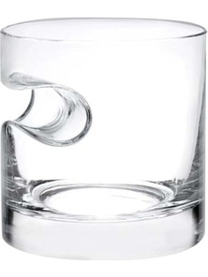 Leaf Shop El Yapımı Cam Puro Girintili Viski Bardağı 9x9 cm