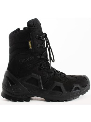 Single Sword Leo - Fermuarlı Bağcıklı  Taktik - Trekking - Outdoor - Airsoft - Avcı Botu Siyah 45