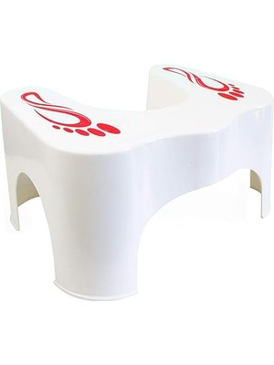 Leaf Shop Klozet Taburesi, 44 x 21 x 31 Cm, Beyaz