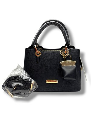 Janussi 2019-26 Baskı Deri Maskotlu El ve Omuz Askılı Kadın Çanta