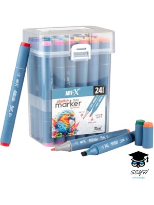 Leaf Shop Sketch Marker Çift Taraflı Çizim Kalem Seti Art-X Rich Yüksek Kalite Kalıcı Mürekkep Iade Garantili,syfartxset-24
