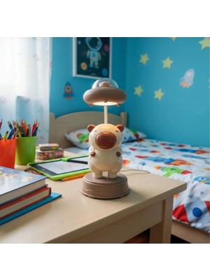 TeknoBeyza Kapibara Ayıcık LED Gece Lambası-Dekoratif Masa Lambası-Çocuk Odası ve Hediyelik