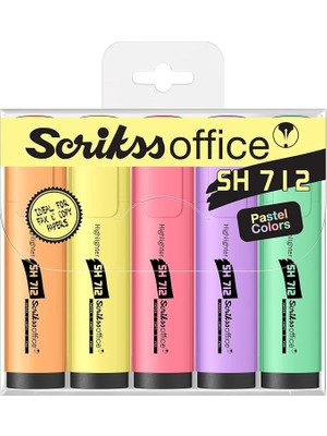 Leaf Shop Office SH712 Pastel Fosforlu 5'li Blister