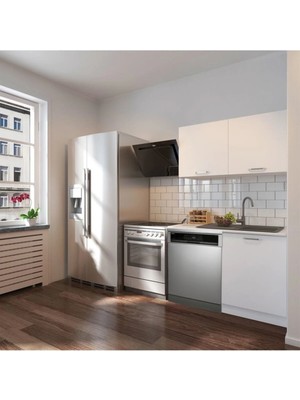 T Designo Vora Hazır Mutfak Dolabı 120 Cm Beyaz Laminat Suntalam Malzeme Geniş Depolama