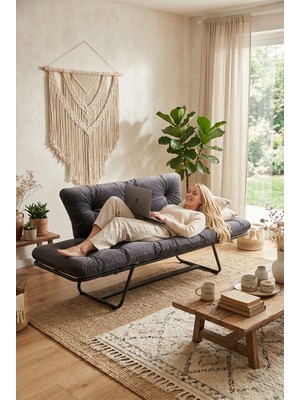 AVYNA Lüks Mekanizmalı Yataklı Kanepe | Kolları Açılan Ikili Koltuk | Milano Tasarım | Ergonomik - Füme