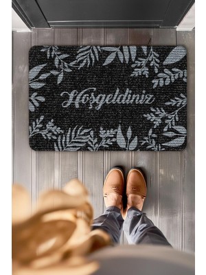 Cotto Home Hoşgeldiniz Çiçek Desenli Uv Dayanıklı Kapı Önü Paspası PS002A