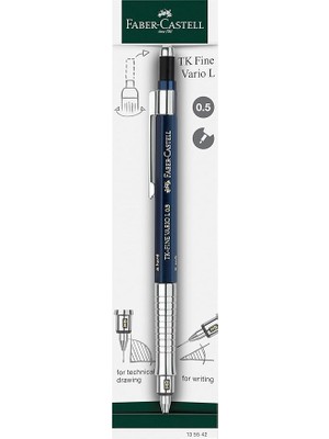 Leaf Shop Tk Fine Vario Lüx Versatil Kalem, 0.5 Mm, Indigo, Ayarlanabilir Metal Uç, Sertlik Göstergeli, Ergonomik Tutuş